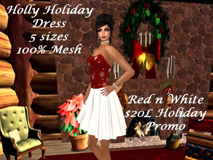 Holly Holiday Dress Red n White
