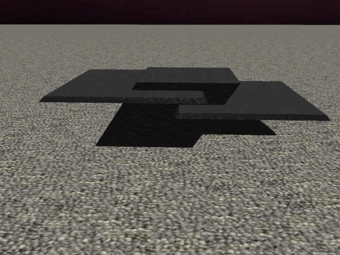 ESM Top Creative Coffee Table (black/gray) 4 prims boxed