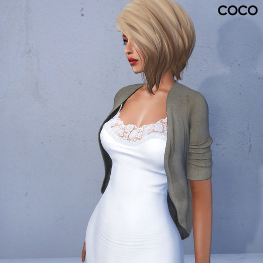 *COCO*_OpenFrontCardigan_BeigeGrey(TC4)