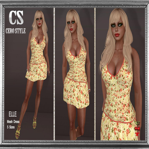 CERO STYLE Elle Mini Dress Yellow