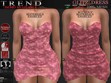 TREND - GLITZ DRESS "PINK" MAITREYA - BELLEZA - SLINK - FITTED MESH