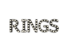 [Px] "RINGS" Illuminated Light Bulbs Sign