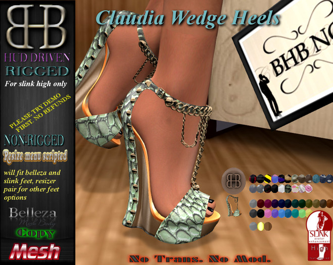 !!BHB!! Claudia Wedges with mixed print  hud (fall, slink, belleza, resize)