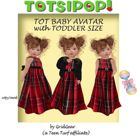TOTSIPOP! Set of Two Plaid Gown (Baby and Toddler)