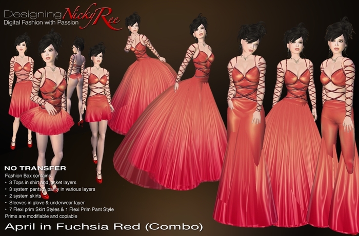 *NR* April in Fuchsia Red Combo