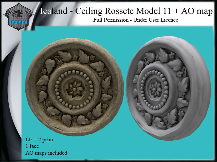 Icaland - Ceiling Rossete Model 11 + AO map