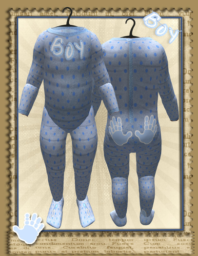 ❤ Pat A Kake Blue Boy Sleeper❤  