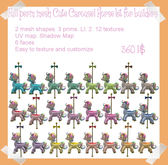 Full Perm MESH Cute Carousel Horse kit for builders