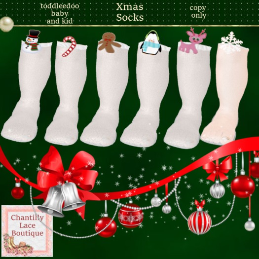 *Chantilly Lace* Xmas Socks
