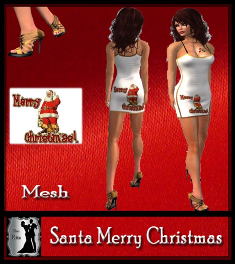 Cami Dress With Slit Santa