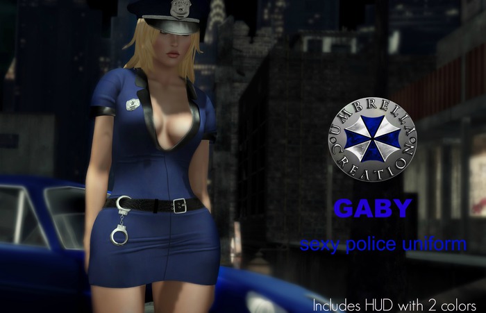 Gaby Sexy Police Uniform