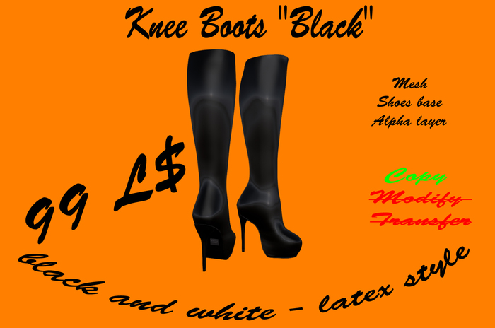+++Knee Boots "Black" BOX