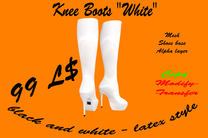 +++Knee Boots "White" BOX