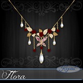 :::Krystal::: Flora - Necklace - Gold - Rose