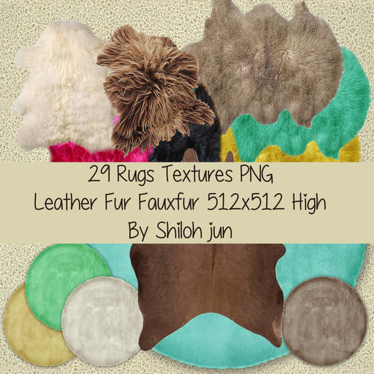 :: Textures Rugs Leather and fur x29