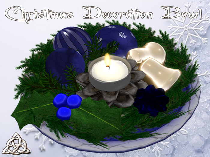Christmas Decoration Bowl Blue b