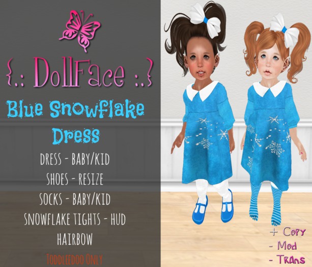 {.: DollFace :.} - Blue Snowflake Dress