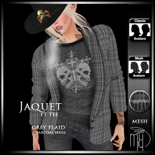 !MiH :Jaquet.ET.Tee.plaid.lt.skul.V2