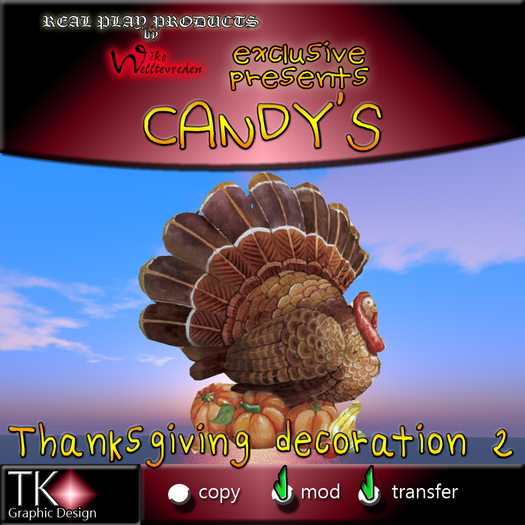 CANDYs * Thanksgiving decoration 2 * Turkey decoration *MOD  