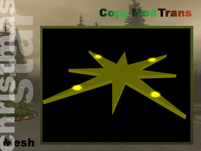 Christmas star - Mesh - alternating blinking lights (2 rows)