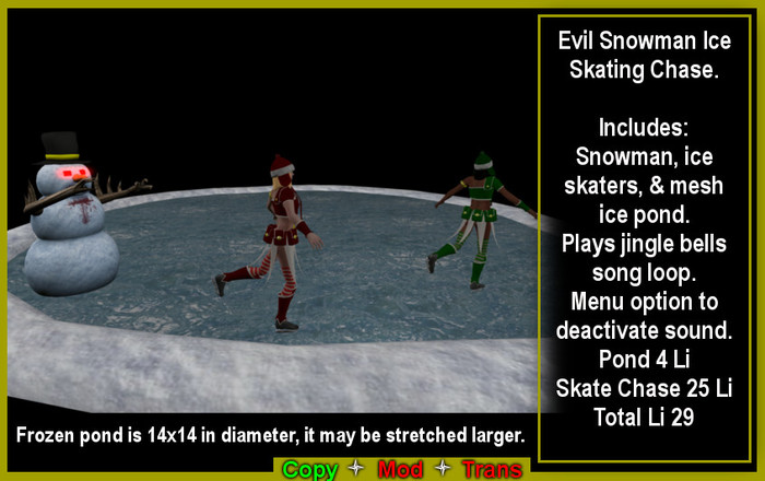 Evil Snowman Ice Skating Chase