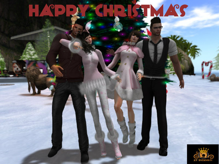 Happy christmas pose