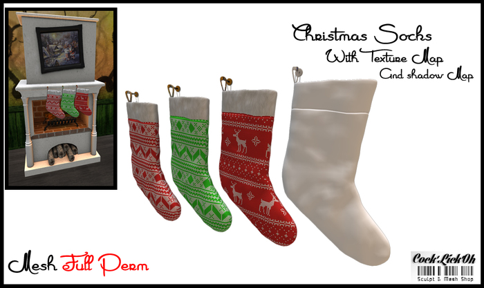 FULL PERM Christmas Socks