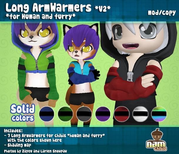 *NAM* Long Armwarmers - Solid
