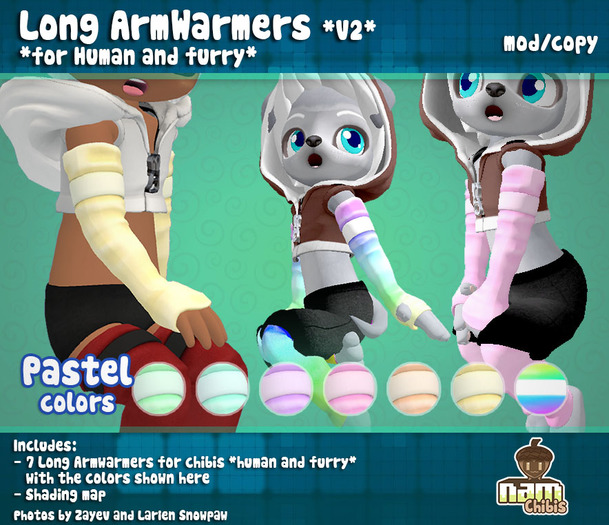 *NAM* Long Armwarmers - Chibi furry