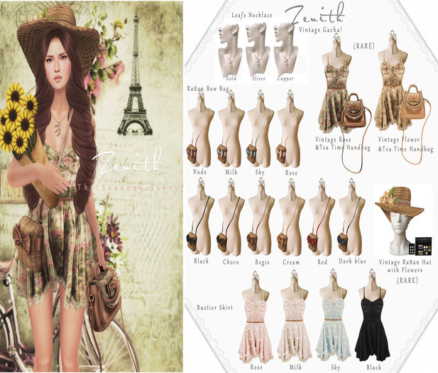 =Zenith=Rattan Bow Bag (Choco)