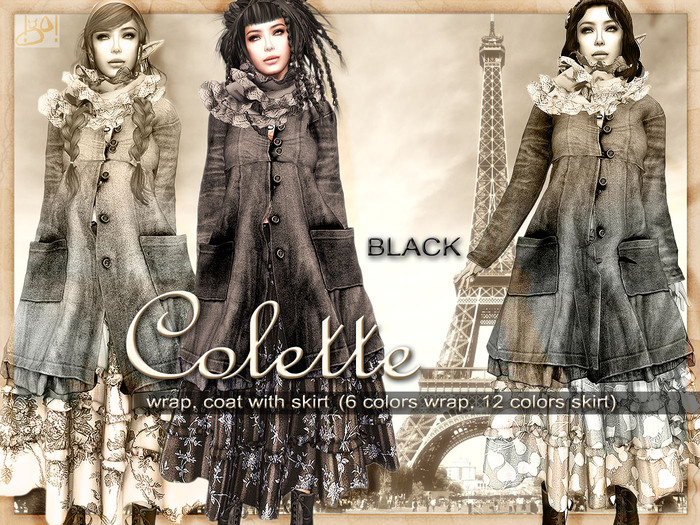 !gO! Colette coat - Black