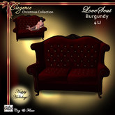 C&F Burgundy Love Seat 4 LI