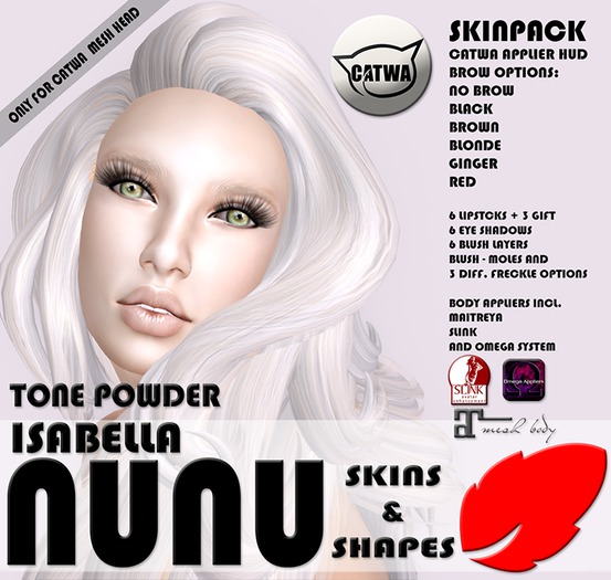 NUNU'S ISABELLA FOR CATWA TONE POWDER