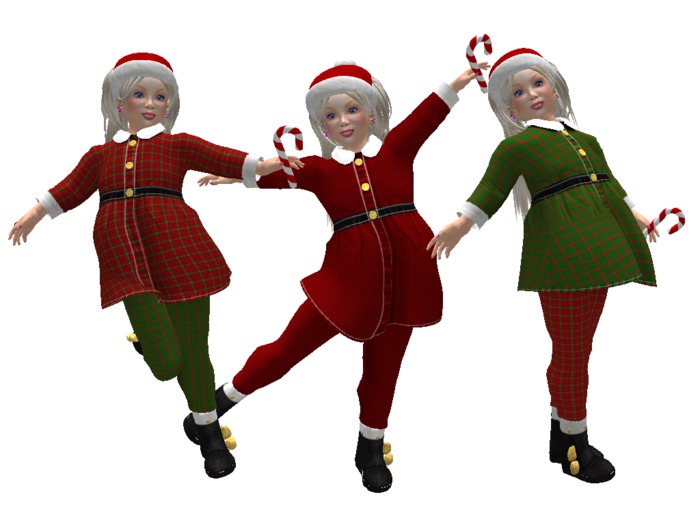 LITTLE GIRL CHRISTMAS & SANTA CLAUS OUTFIT