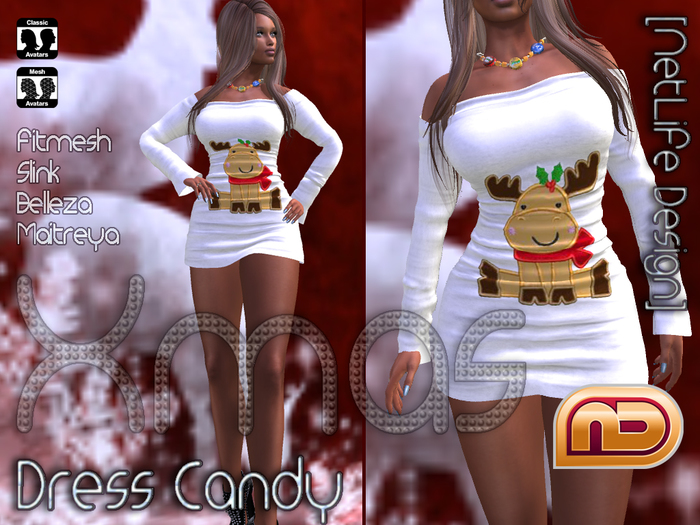 [NetLife Design] Dress Candy Mesh Xmas