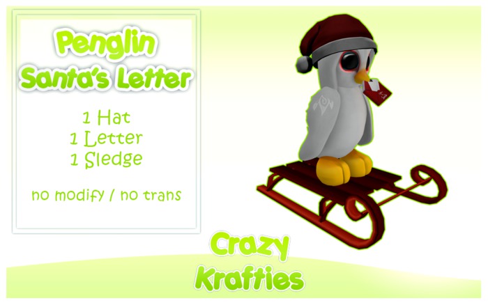 {Crazy Krafties} Penglin Santa Letters