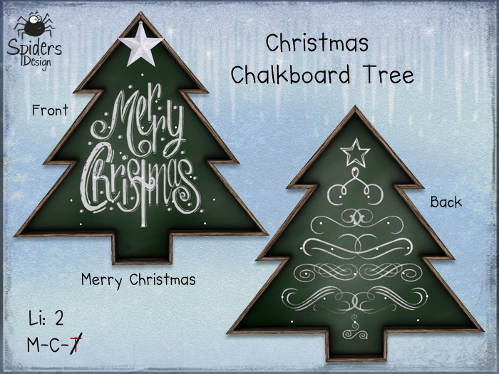 Christmas Chalkboard Tree - Merry Christmas