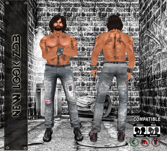 [ZDB] Jeans Mens Ripped URBAN