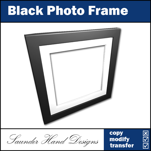 Black Photo Frame - 1 Prim Sculpted Frame (1.0 ratio)
