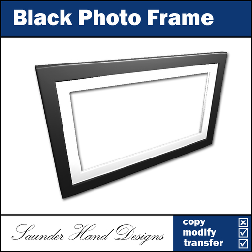Black Photo Frame - 1 Prim Sculpted Frame (.5 ratio)