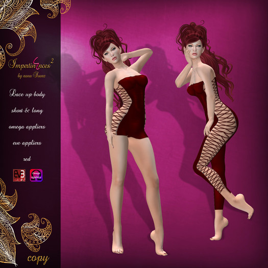Lace-up body applier red ( omega - eve)