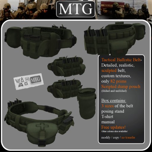 >>MTG<< Tactical Ballistic Belt OLIVE DRAB box 1.0