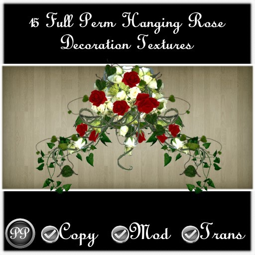 15 Full Perm Hanging Rose Decoration (Alpha Textures)