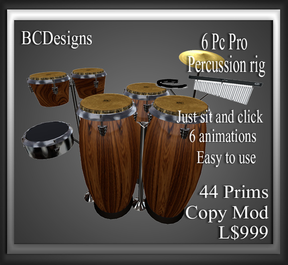BCD Brown Wood Percussion rig (Boxed)