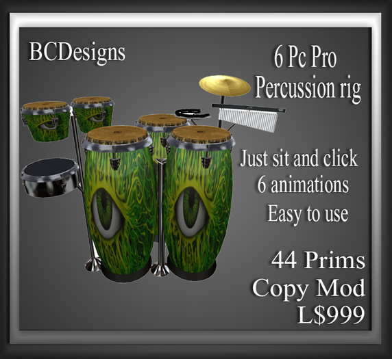 BCD Green Eyes Percussion rig (Boxed)