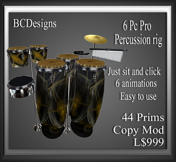 BCD Golden Heart Percussion rig (Boxed)