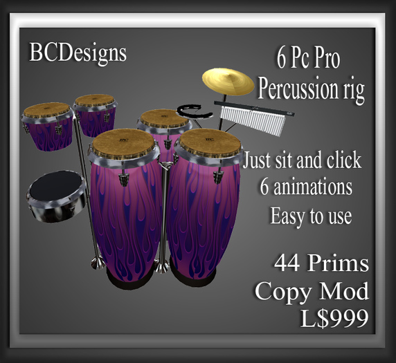BCD Brown Wood Percussion rig (Boxed)