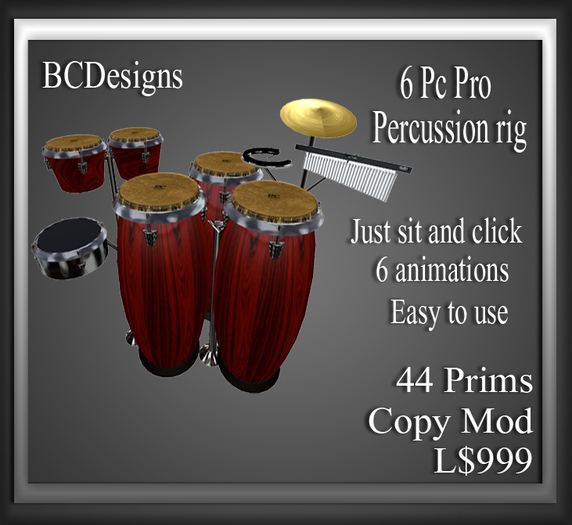 BCD Brown Wood Percussion rig (Boxed)