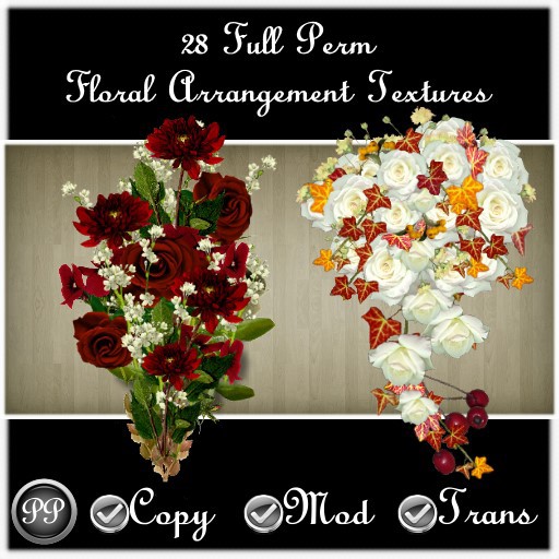 28 Full Perm Floral Arrangement (Alpha Textures)