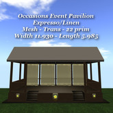 Occasions Event Pavilion Expresso/Linen